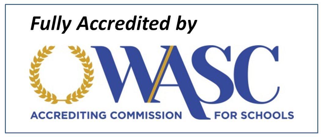 WASC accreditation certificate.